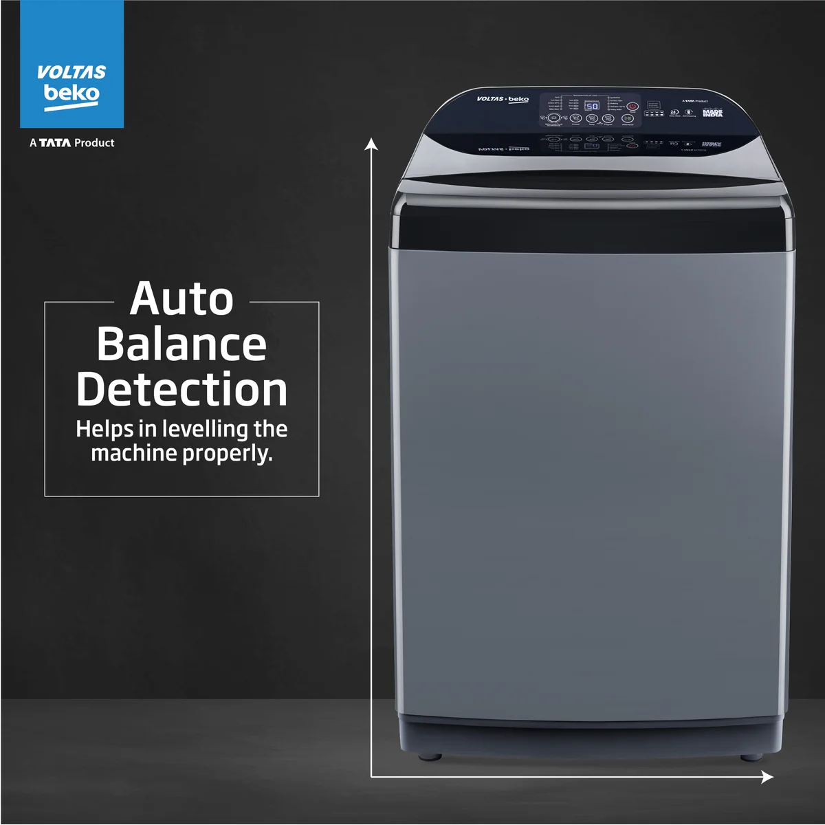 10 Kg 5 Star Fully-Automatic Top Loading Washing Machine (WTL1006UEA/OBS1060, Grey, Double Waterfall Technology) , Voltas Beko, A Tata Product - Image 15