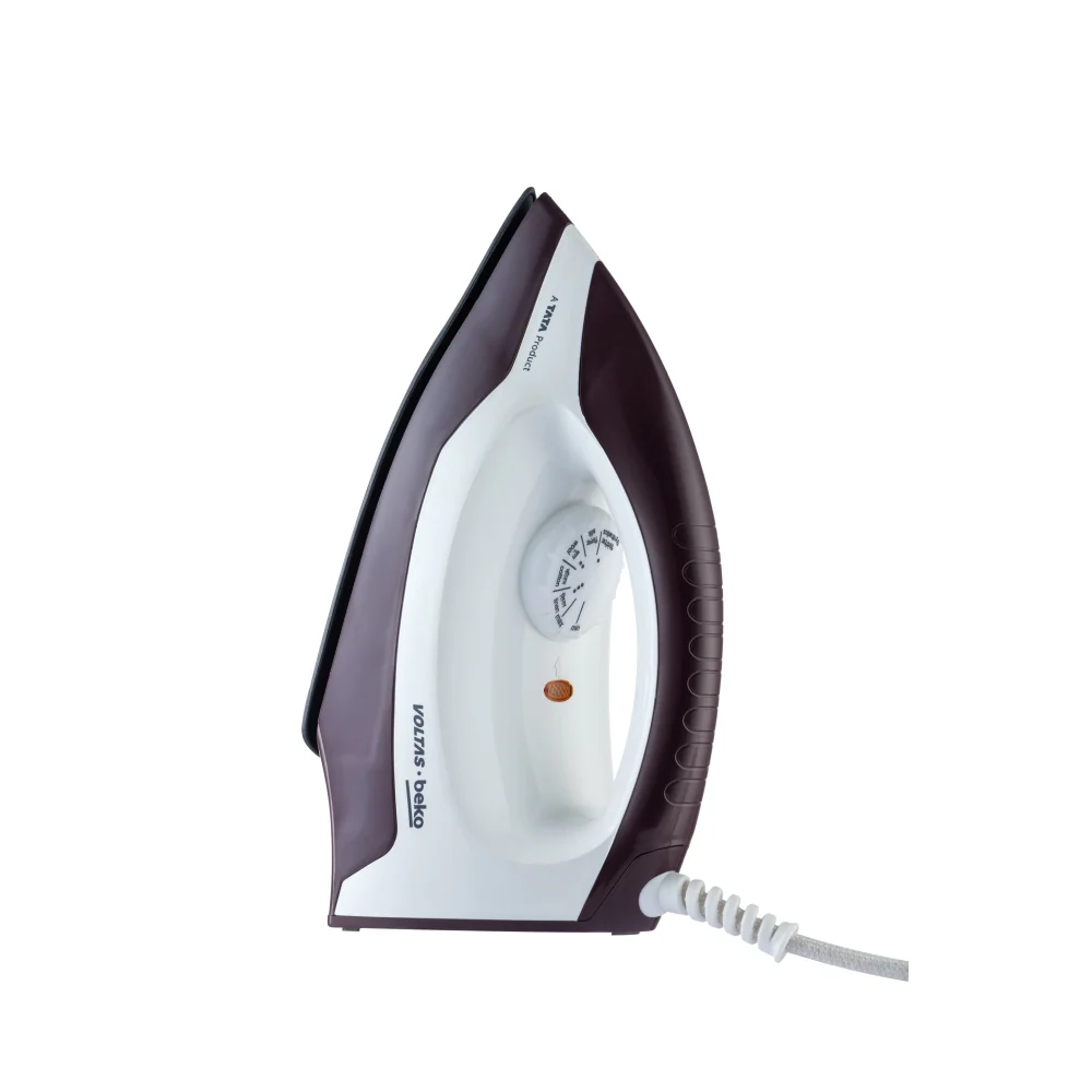 1000 W Dry Iron (I1000VD-BGWH, Burgundy-White, with Crease-busting Greblon Soleplate) , Voltas Beko, A Tata Product - Image 8