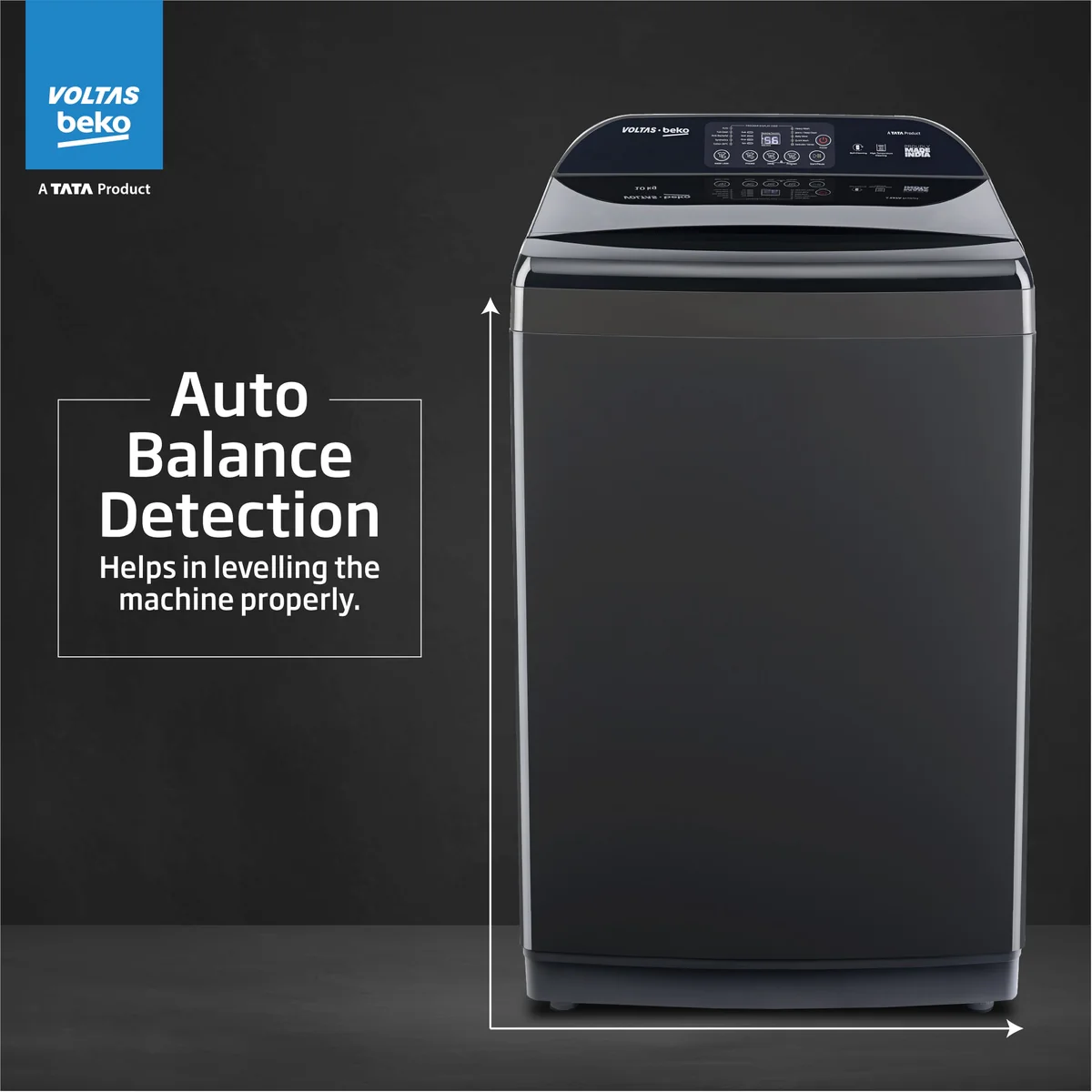 11 Kg 5 Star Fully-Automatic Top Loading Washing Machine (WTL1106UEAH / OBS3060, Dark Grey, Inbuilt Heater) , Voltas Beko, A Tata Product - Image 15