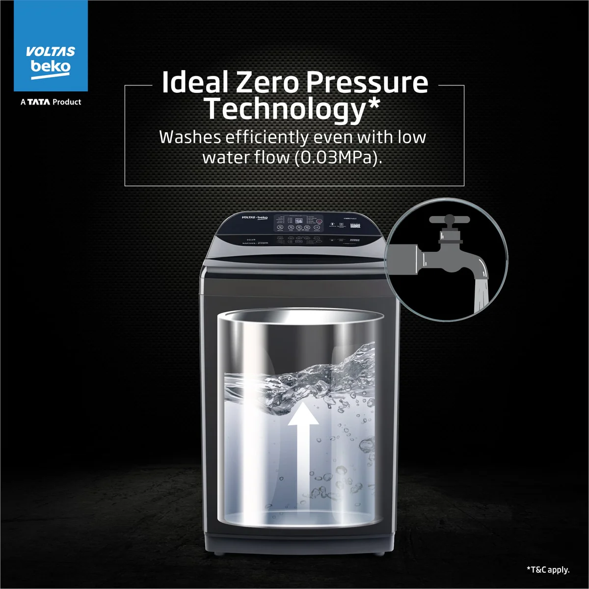 11 Kg 5 Star Fully-Automatic Top Loading Washing Machine (WTL1106UEAH / OBS3060, Dark Grey, Inbuilt Heater) , Voltas Beko, A Tata Product - Image 7
