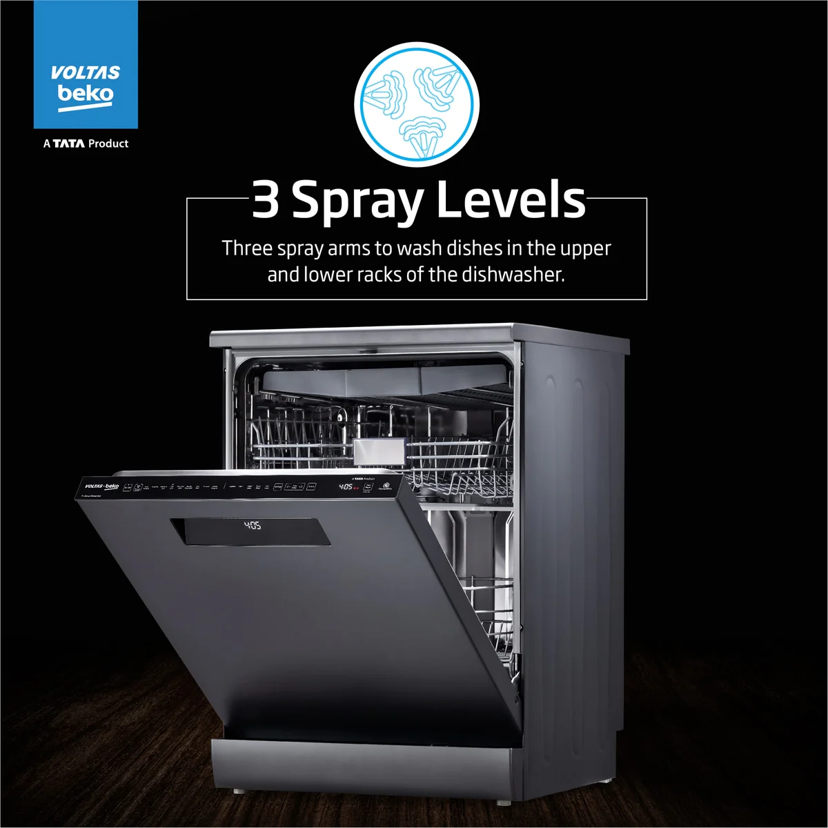 15 Place Settings Dishwasher (DF15A) , Voltas Beko, A Tata Product - Image 7