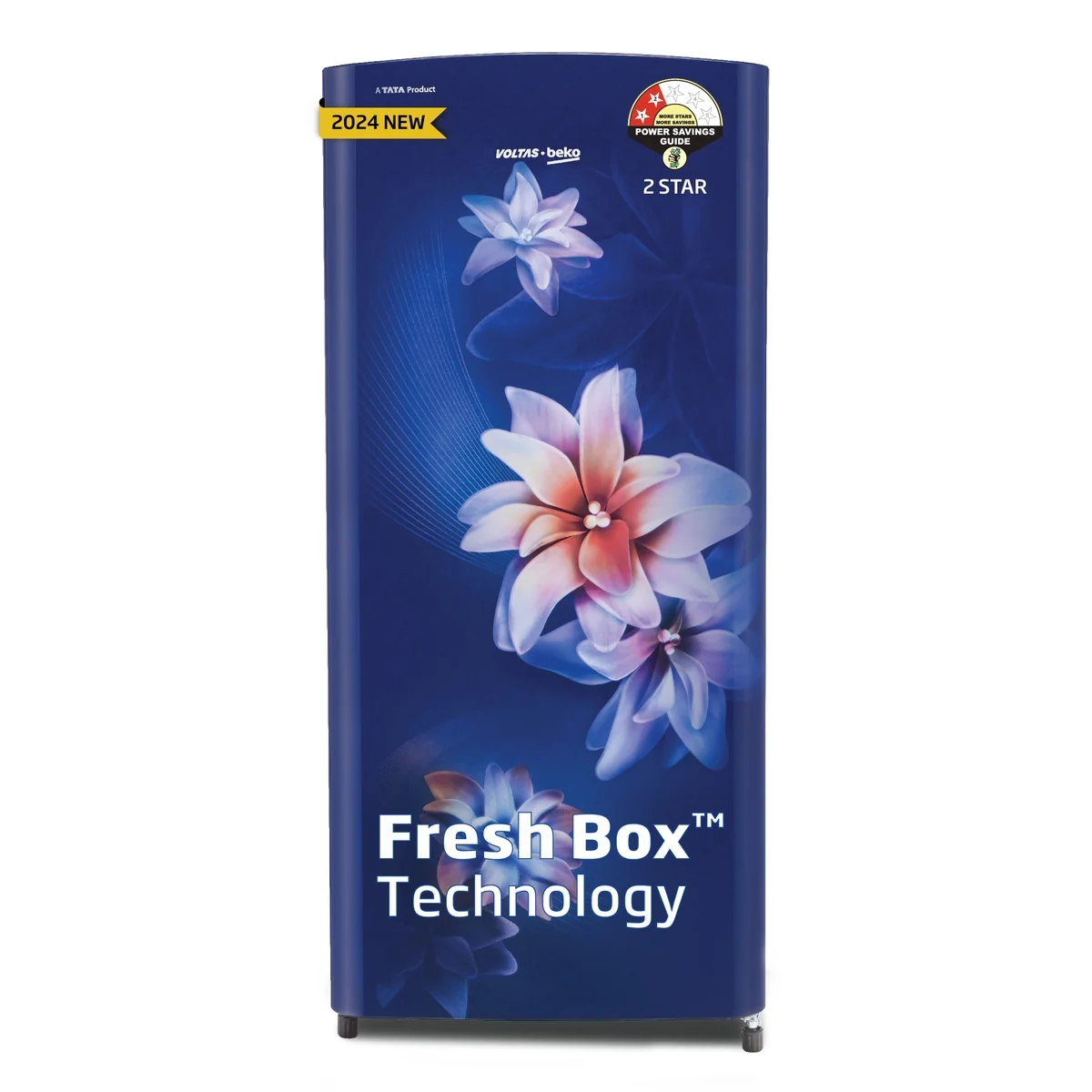 183 L 2 Star Direct Cool Single Door Refrigerator (RDC215D/S0WBR0M0000GO, Stella Blue, With Fresh Box Technology and Chiller Zone) , Voltas Beko, A Tata Product