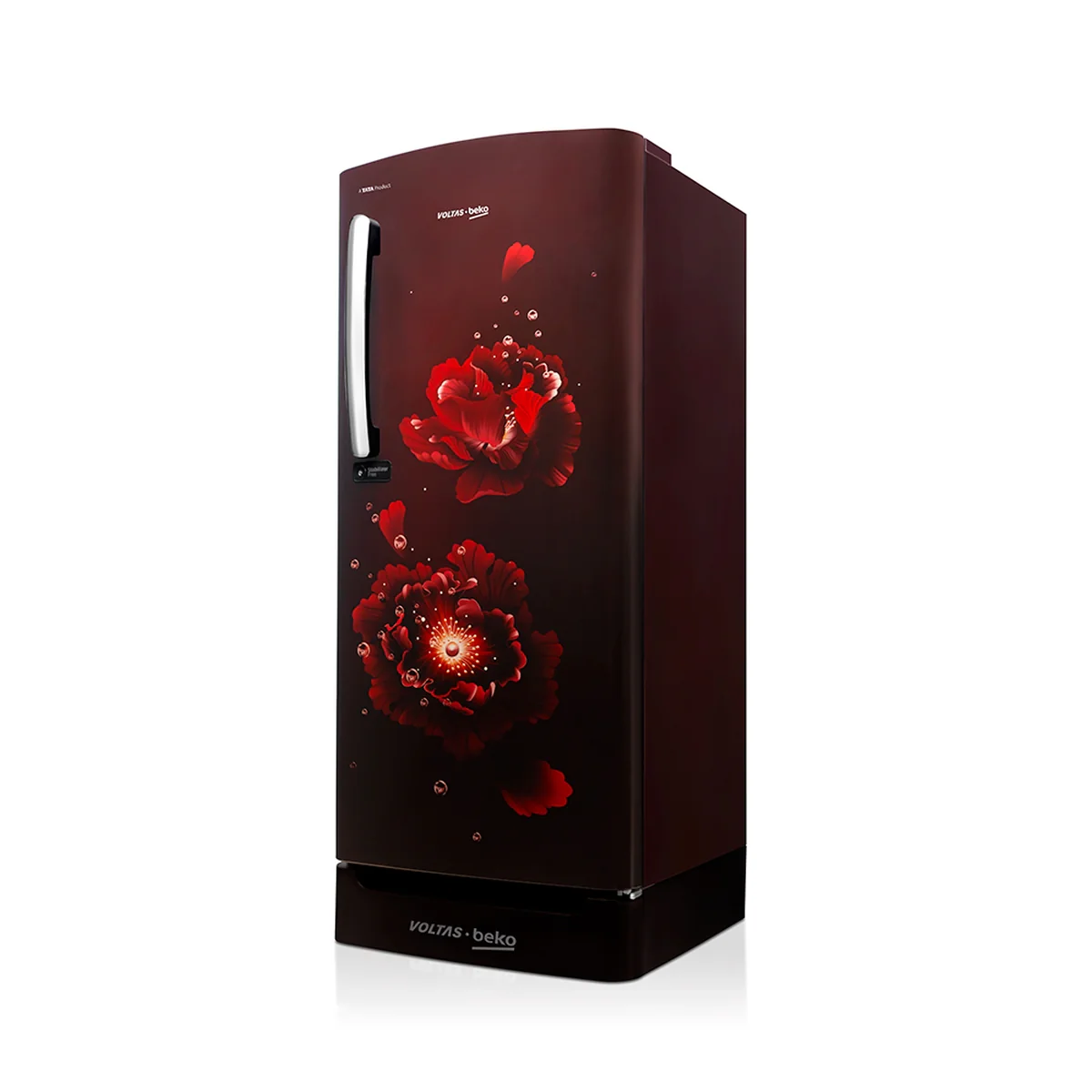 183 L 4 Star Direct Cool Refrigerator with Base Drawer (RDC215B / W0FWE0M0B00GO, Fairy Flower Wine, Refrigerator with Base Drawer) , Voltas Beko, A Tata Product - Image 3