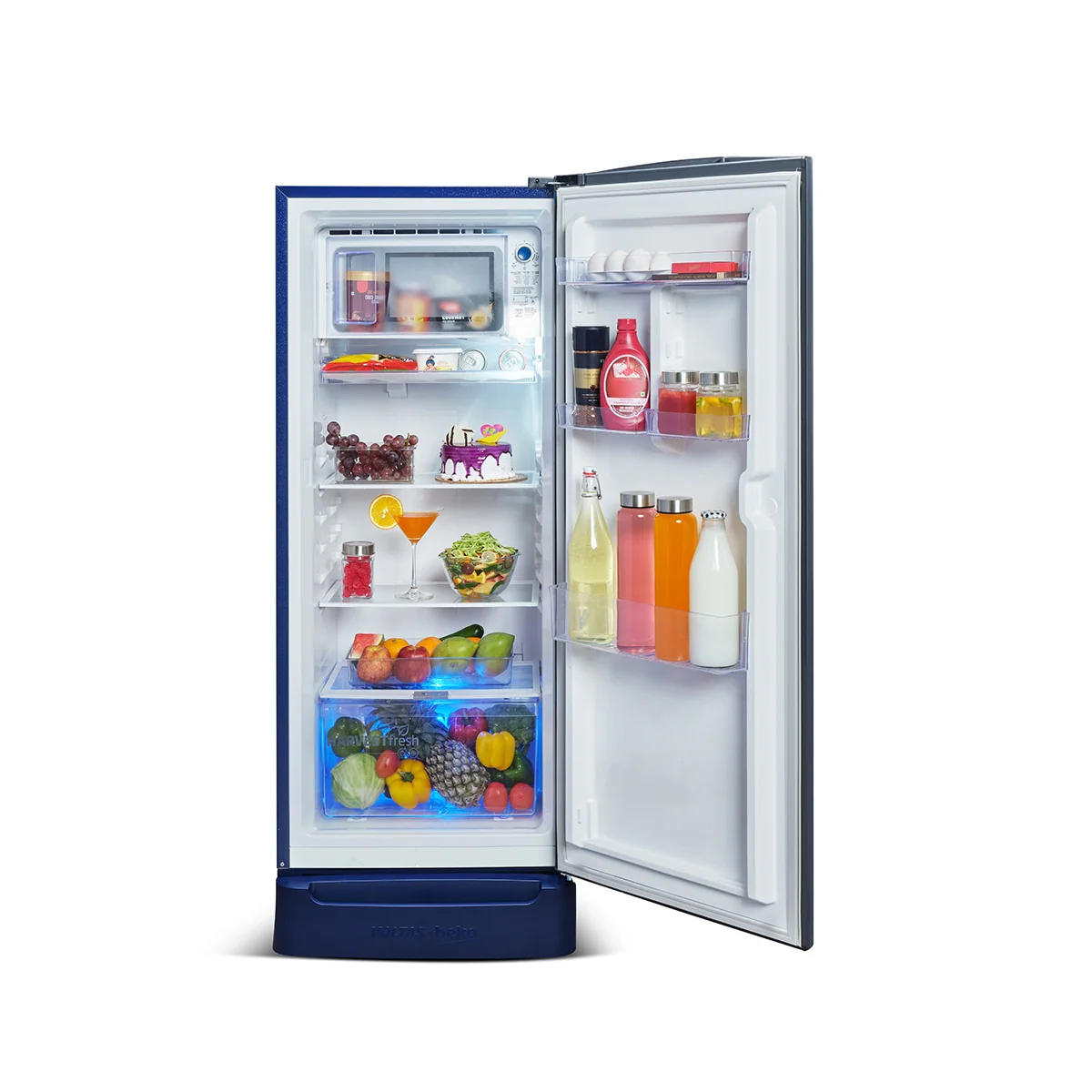 208 L 3 Star Direct Cool Single Door Refrigerator (RDC240C / W0RBR0MHB00GO, Rainy Blue) , Voltas Beko, A Tata Product - Image 14