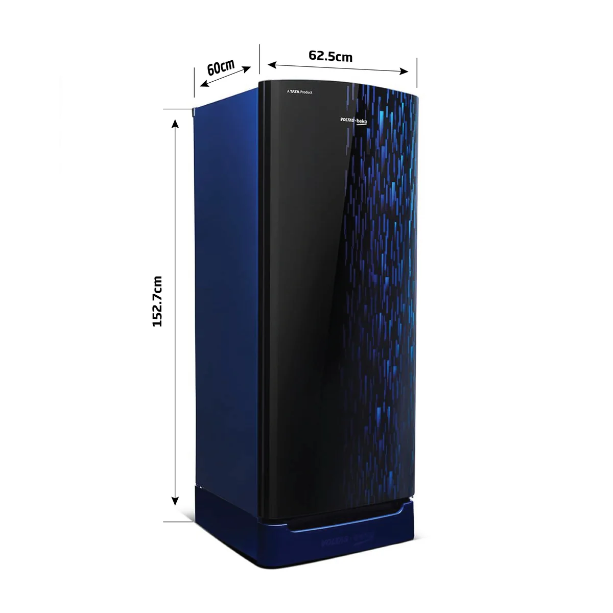 208 L 3 Star Direct Cool Single Door Refrigerator (RDC240C / W0RBR0MHB00GO, Rainy Blue) , Voltas Beko, A Tata Product - Image 17