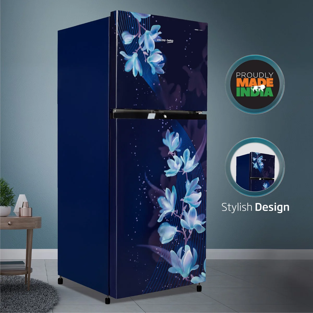 228 L 2 star Frost Free Refrigerator with two Separate Cooling System (RFF265D/W0NPR0I0000GO, Nightangel Purple) , Voltas Beko, A Tata Product - Image 7