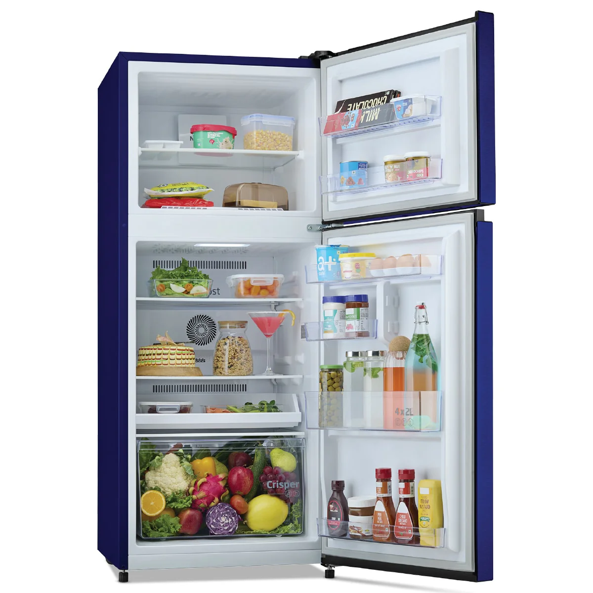 243 L 2 Star Double Door Refrigerator (RFF280D/WPV100RMBO, Moonlight Blue) , Voltas Beko, A Tata Product - Image 14