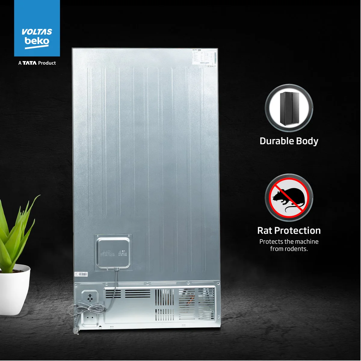 472 L Frost Free Side by Side Refrigerator (RSB495/FPV300RXID, Inox Steel, Electronic Temperature Control and Display, with ProSmart Inverter Compressor) , Voltas Beko, A Tata Product - Image 6