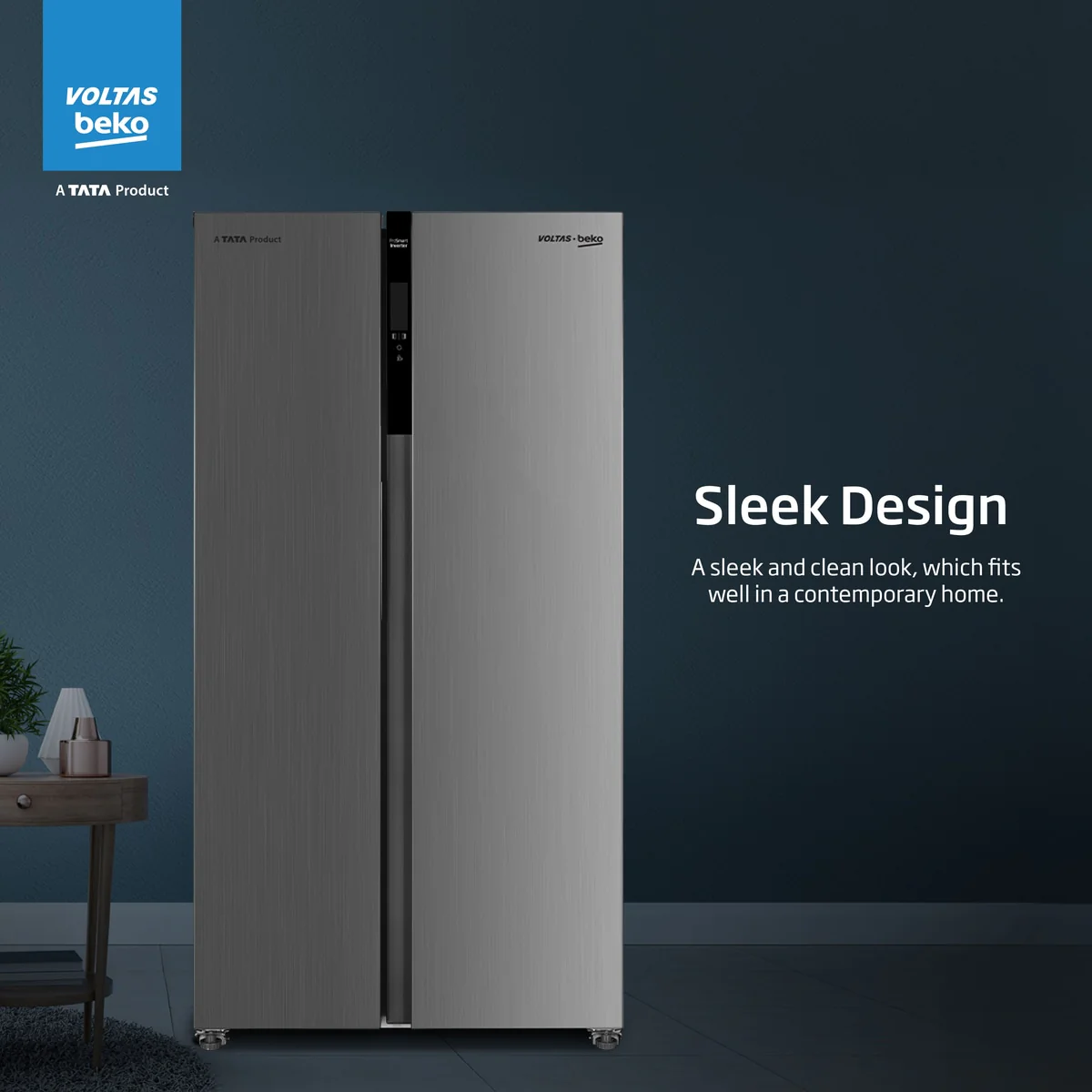 563 L Frost Free Side by Side Refrigerator with ProSmart Inverter Compressor (RSB585/FPV300RXID, Inox steel, Active Fresh Blue Light) , Voltas Beko, A Tata Product - Image 16
