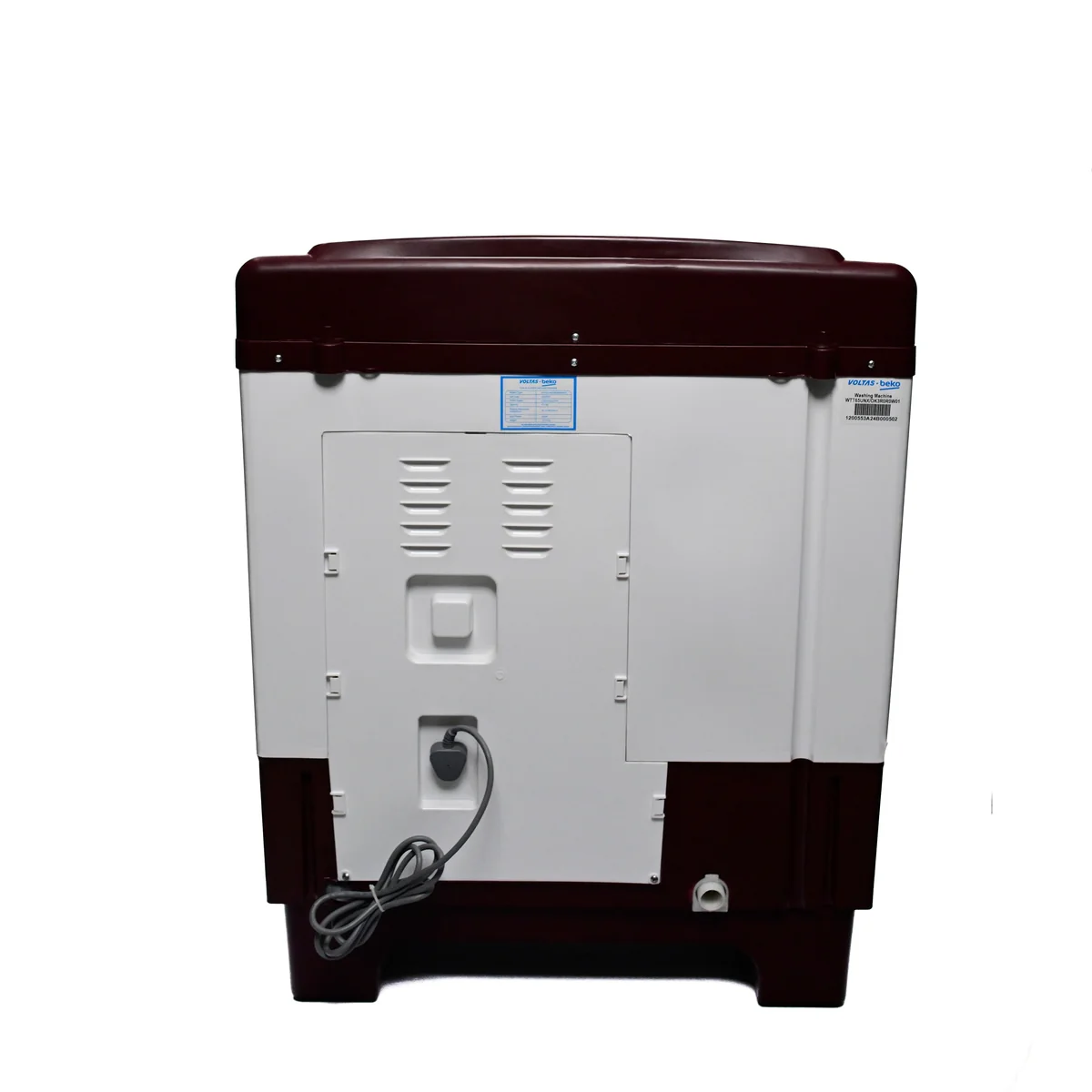 6.5 kg 5 Star Semi Automatic Washing Machine (WTT65UNX/WTT65UNX/OK3R0R0W01, Burgundy) Voltas Beko, A Tata Product - Image 4