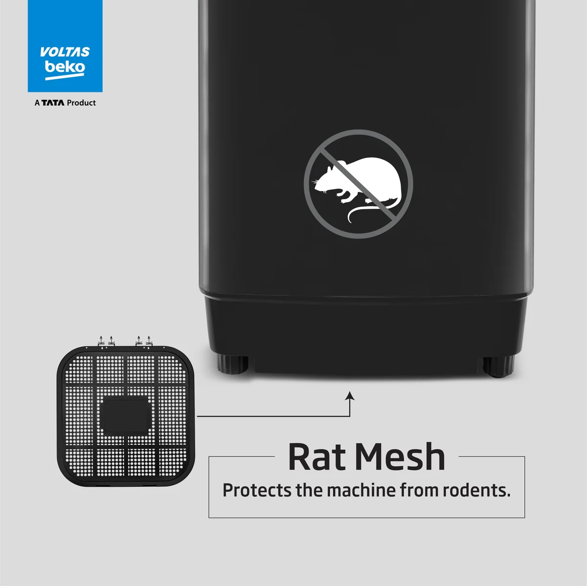 7 Kg 5 Star Eco Wash/Monsoon Dry Top Load Fully-Automatic Washing Machine (WTL70UPGC/SPCPOF, Water Reuse, Side Waterfall, Mansoon Dry, Dark Grey) , Voltas Beko, A Tata Product - Image 16