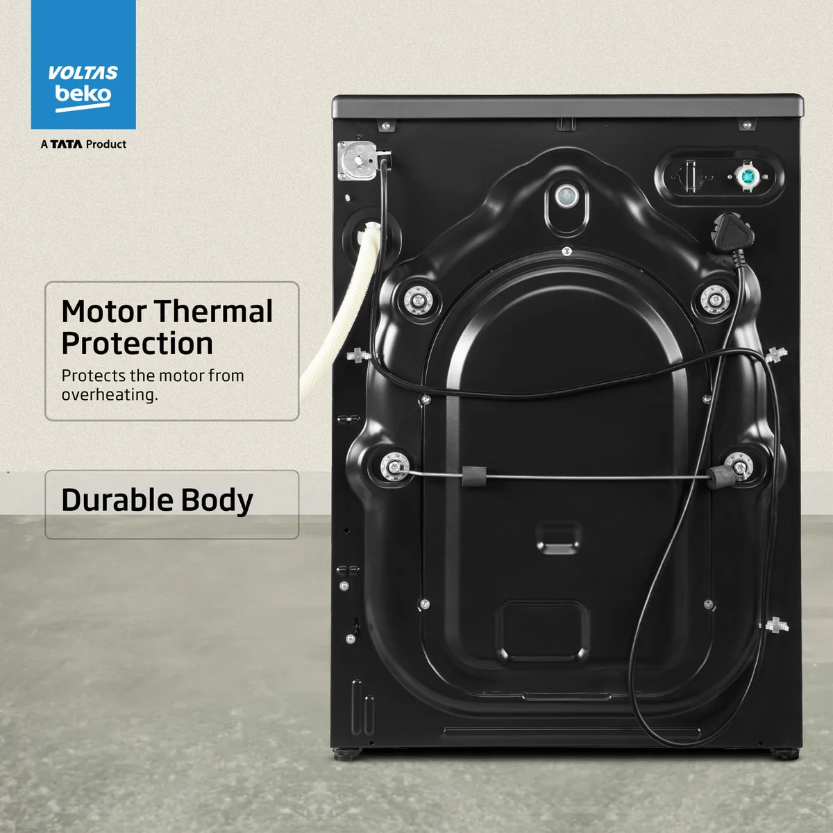 7 Kg 5 Star Inverter Quick wash Fully-Automatic Front Loading Washing Machine (WFL7012B7JVBKA/AXV, Anthracite, In buit Heater/Hygiene steam) , Voltas Beko, A Tata Product - Image 16