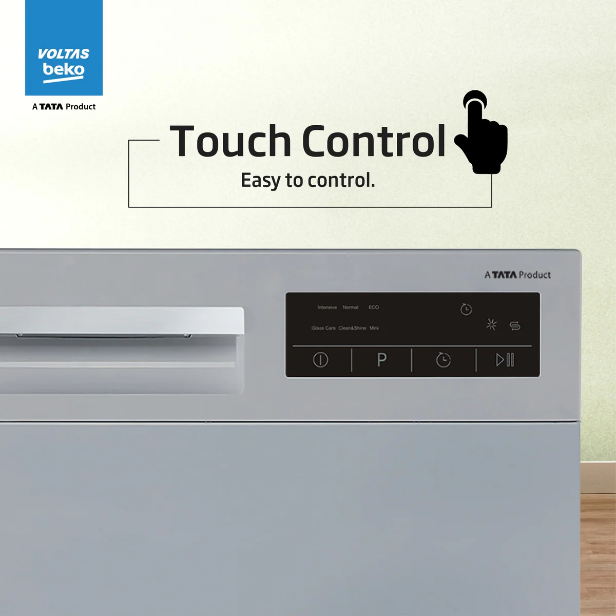 8 Place Settings Table Top Dishwasher (DT8S, Silver, Inbuilt Heater) ,Voltas Beko, A Tata Product - Image 6