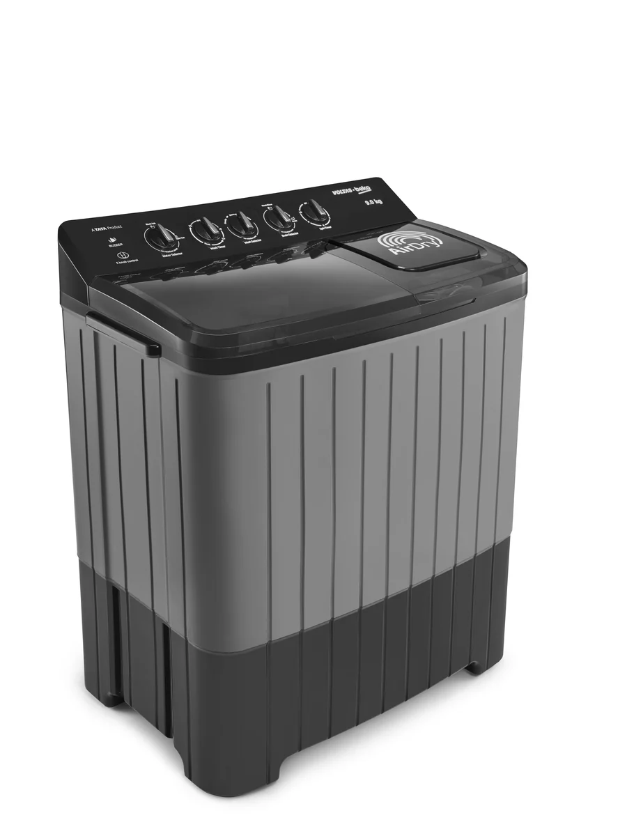 9 Kg 5 Star Semi-Automatic Top Loading Washing Machine (WTT90UHA/OK5B1B1S23, Black, Pulsator Wash Method and Double waterfall technology) , Voltas Beko, A Tata Product - Image 2