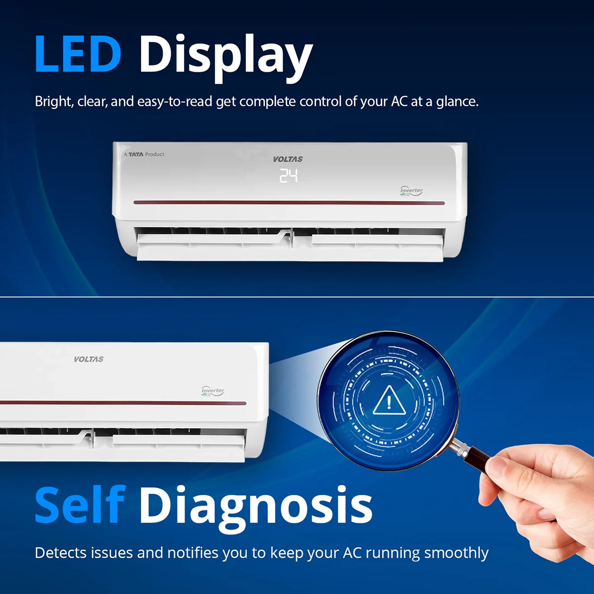 Voltas All Weather Inverter Split AC with Intelligent Heating AC, 1.5 Ton, 3 star - 183VH Vertis Prism - Image 7