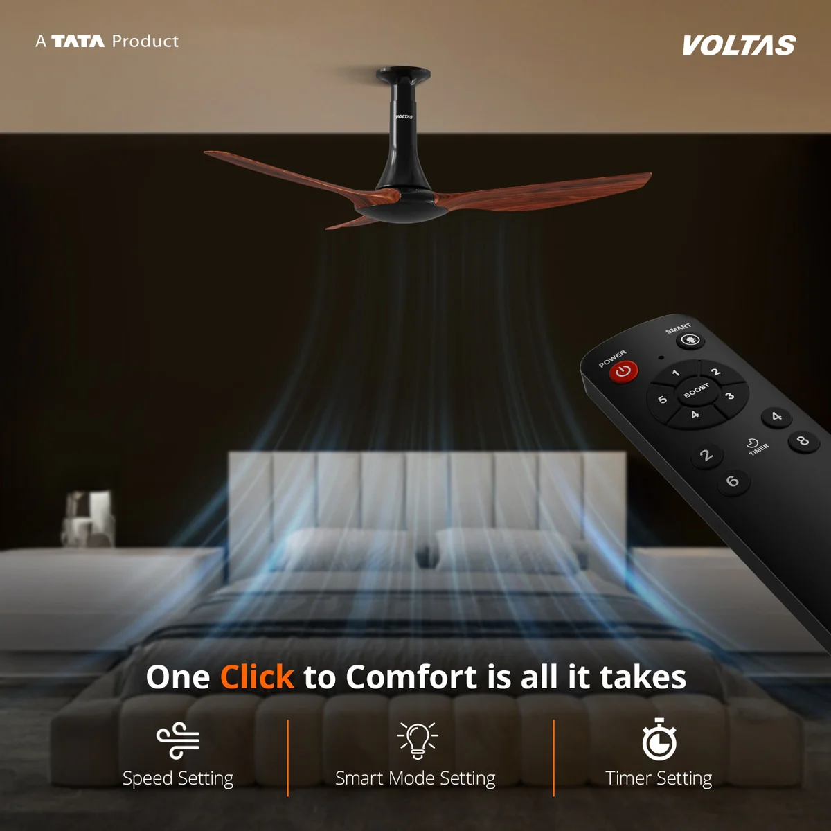Voltas Glideflo BLDC Fan - 1320PBWO - Image 6