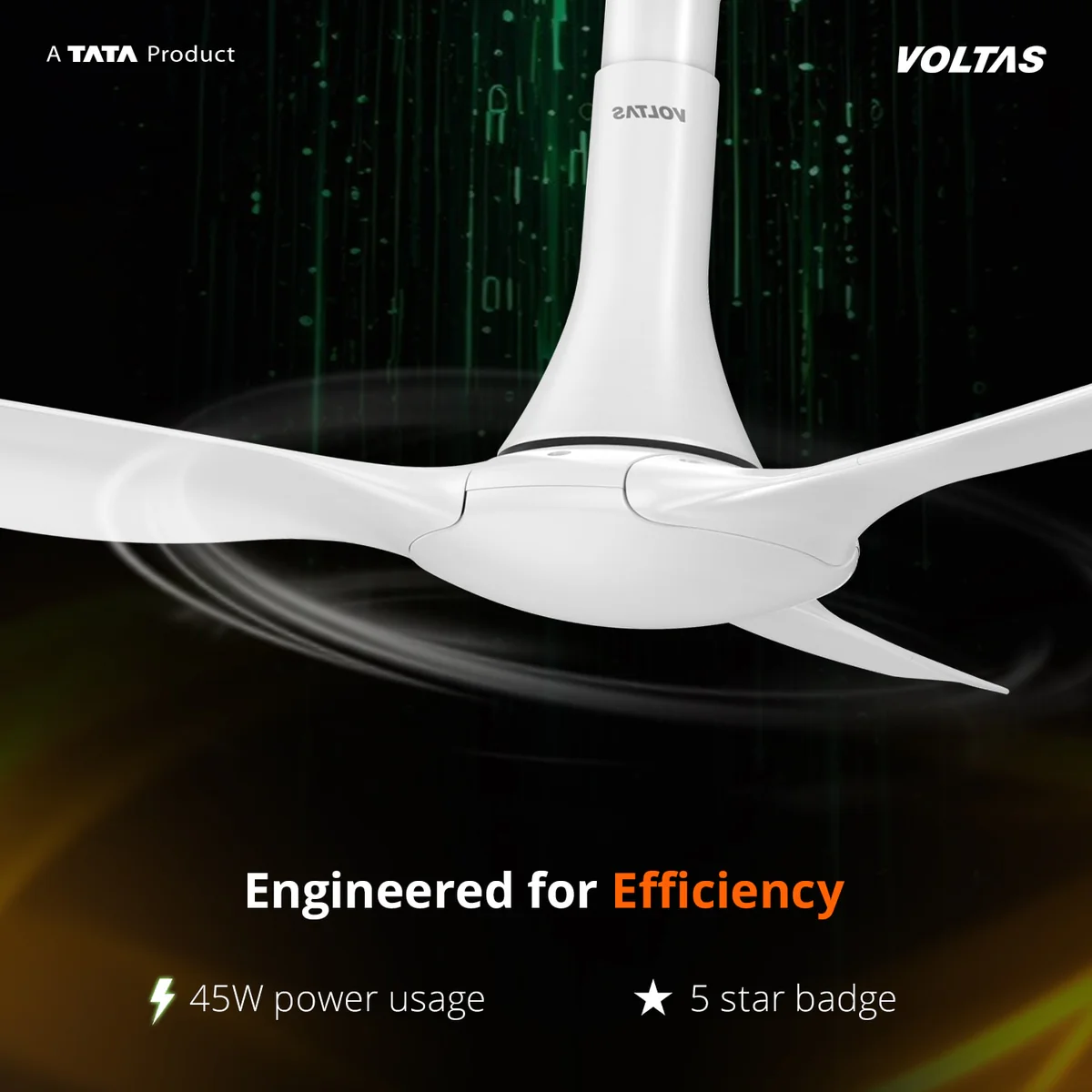 Voltas Glideflo BLDC Fan - 1320PBWT - Image 3