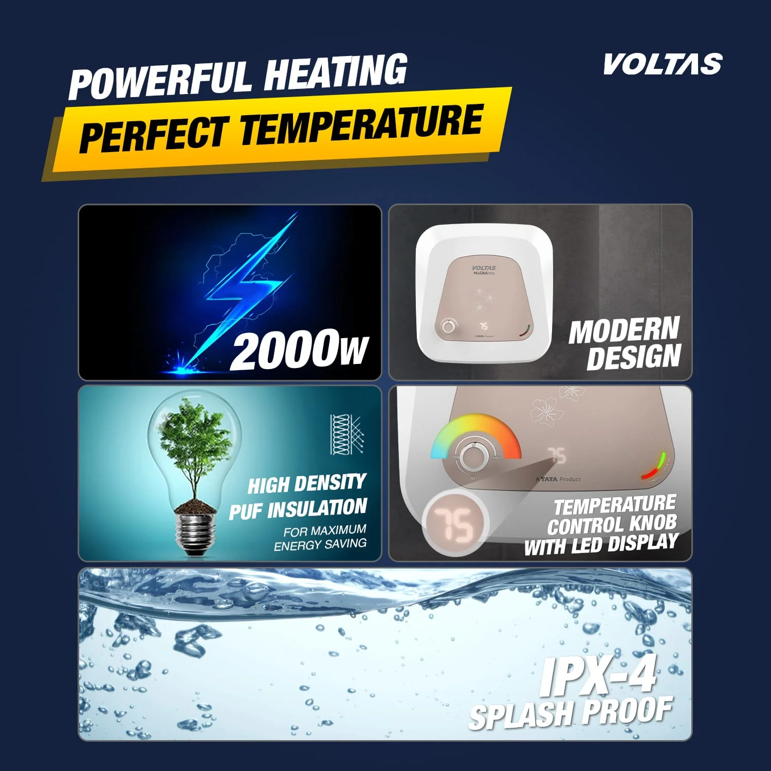 Voltas Magna PRO 5 Star Water Heater - 15L (2000 W) - Image 3