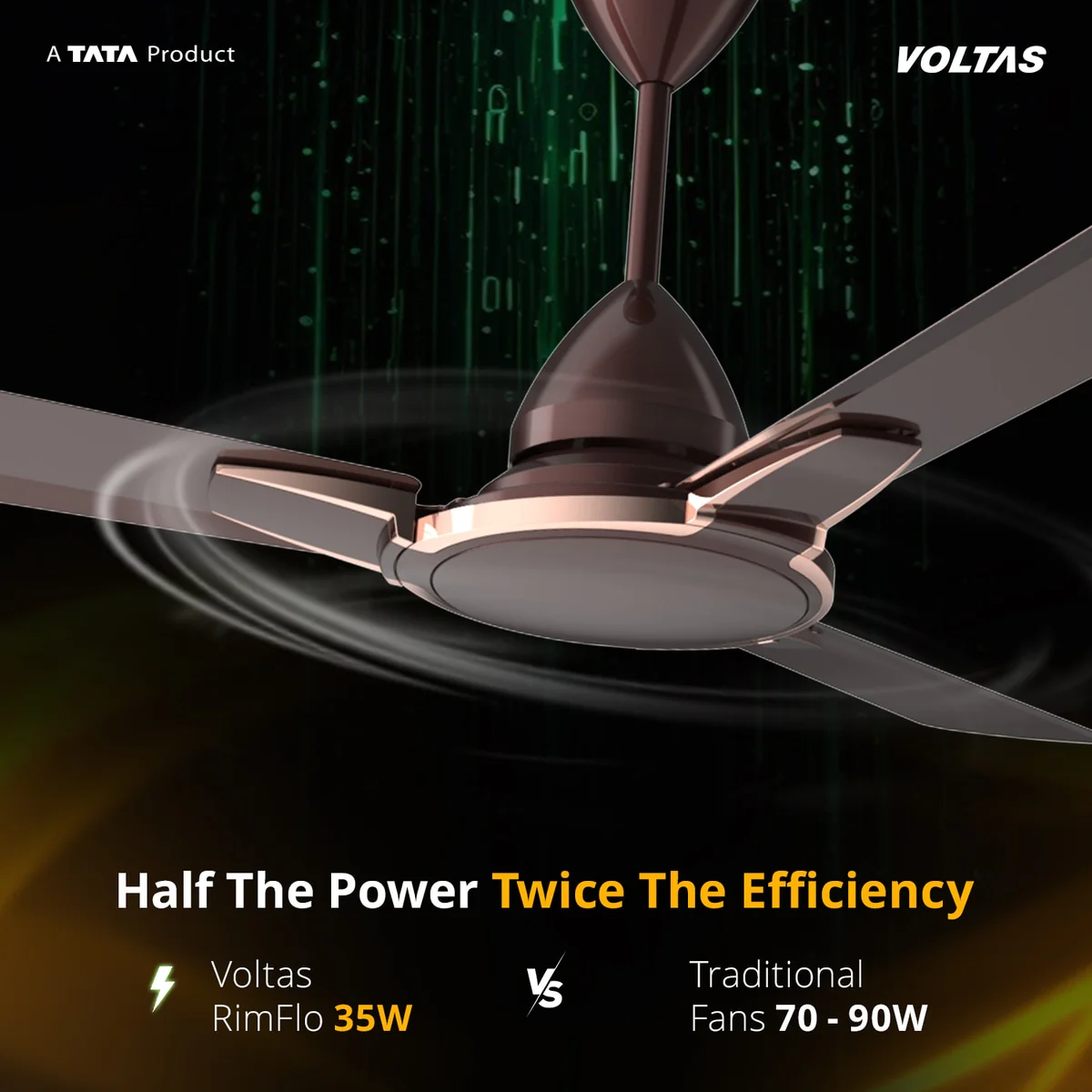 Voltas Rimflo BLDC Fan - 1200MBRBON - Image 3