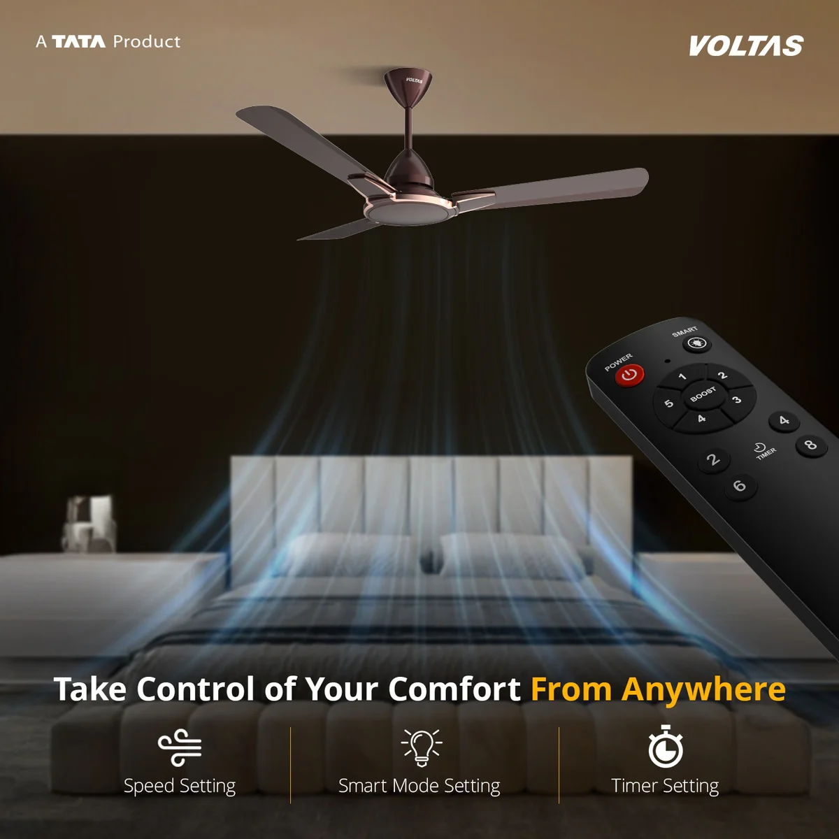 Voltas Rimflo BLDC Fan - 1200MBRBON - Image 6