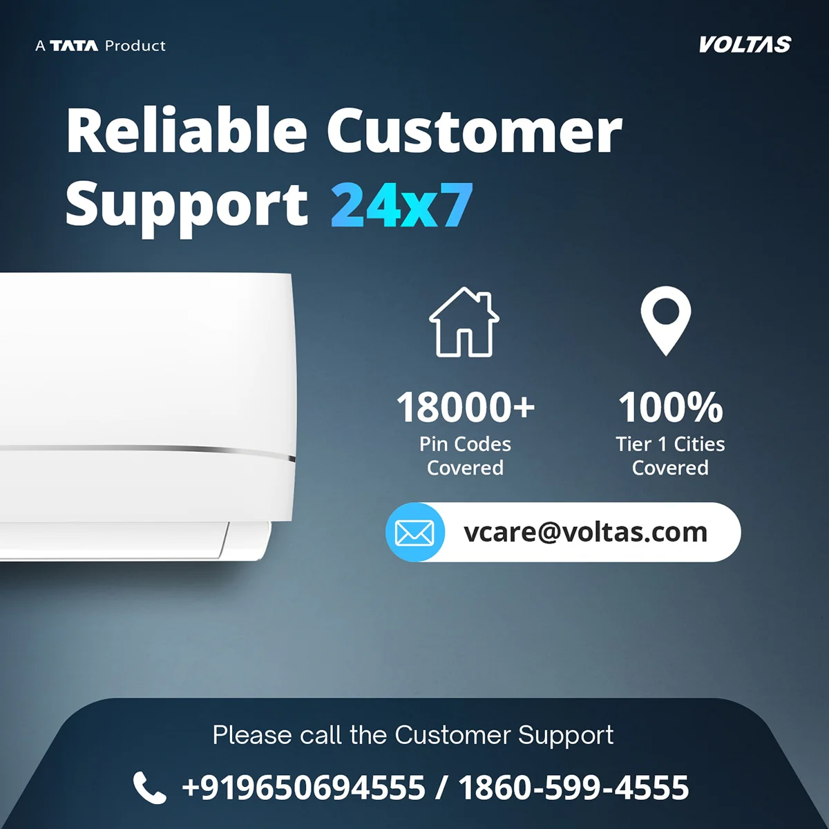 Voltas Split Air Conditioner, 1.5 Ton, 3 Star - 183INV Vectra Zenith Silver - Image 12