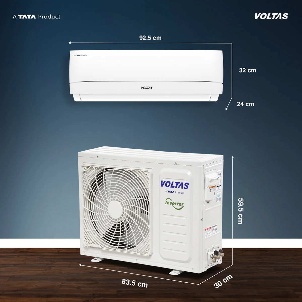 Voltas Split Air Conditioner, 1.5 Ton, 3 Star - 183INV Vectra Zenith Silver - Image 4