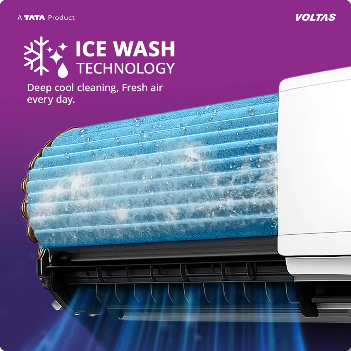 Voltas Split Air Conditioner, 1.5 Ton, 3 Star - 183INV Vertis AI Zest Gold - Image 13