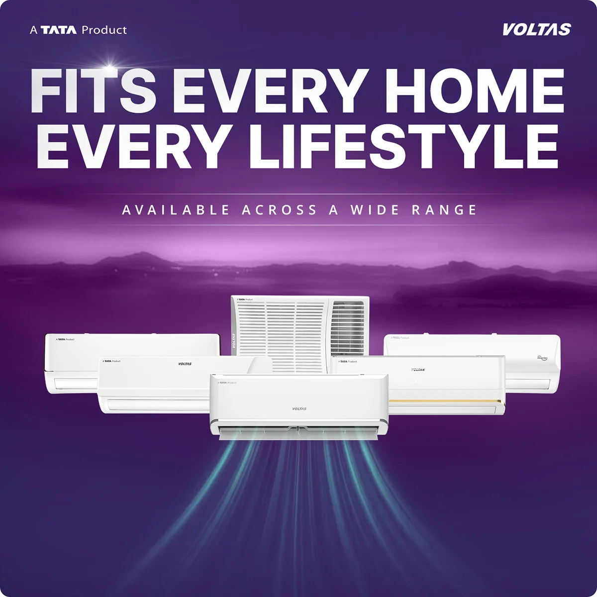 Voltas Split Air Conditioner, 1.5 Ton, 3 Star - 183INV Vertis AI Zest Gold - Image 20