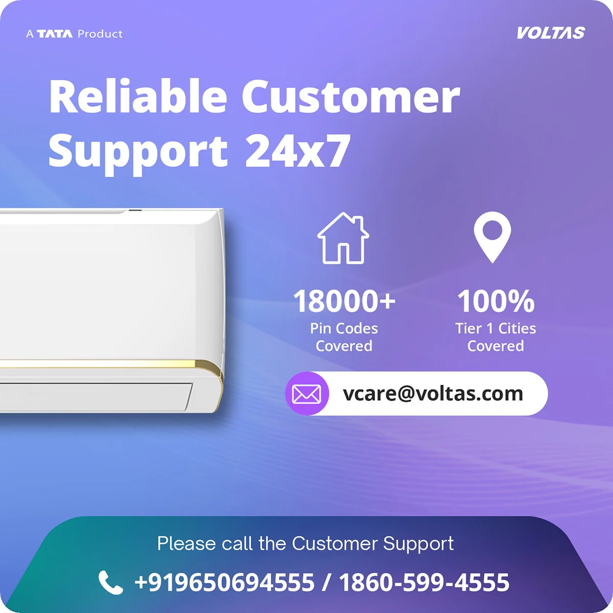 Voltas Split Air Conditioner, 1.5 Ton, 3 Star - 183INV Vertis Zen Gold - Image 13