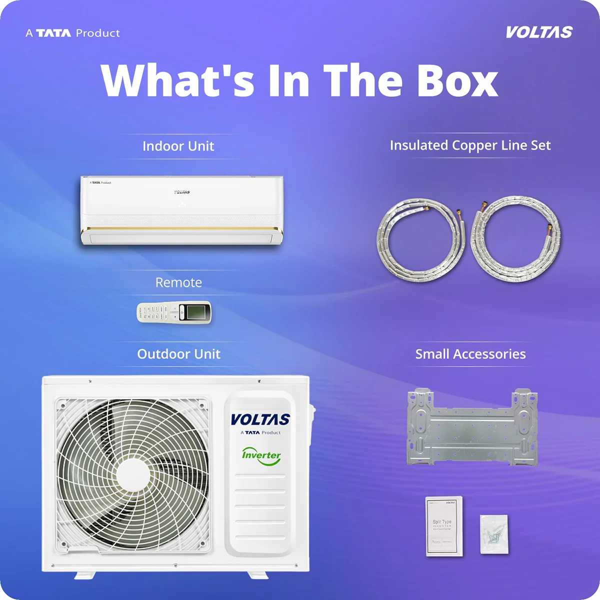 Voltas Split Air Conditioner, 1.5 Ton, 3 Star - 183INV Vertis Zephyr Gold - Image 17