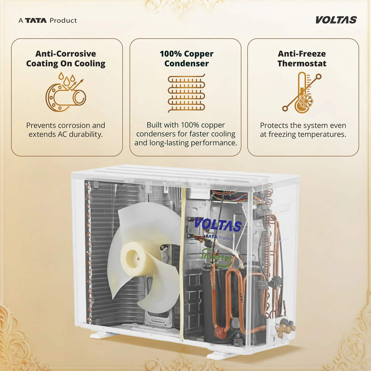 Voltas Split Air Conditioner, 1.5 Ton, 5 Star - 185INV Venus Luxe - Image 14