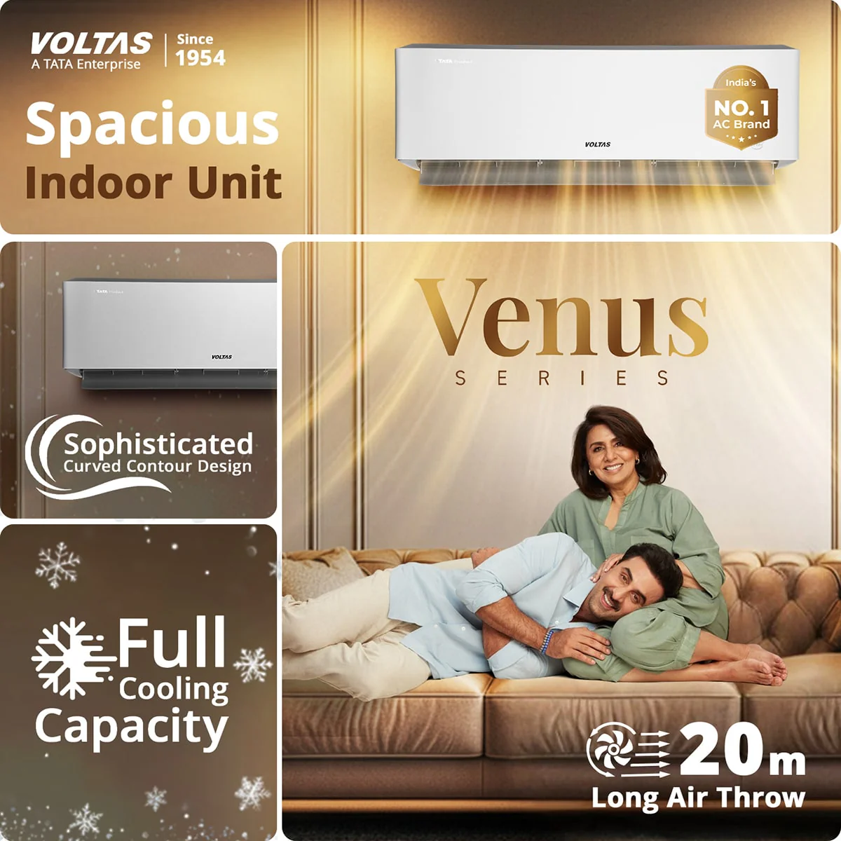 Voltas Split Air Conditioner, 1.5 Ton, 5 Star - 185INV Venus Luxe - Image 5