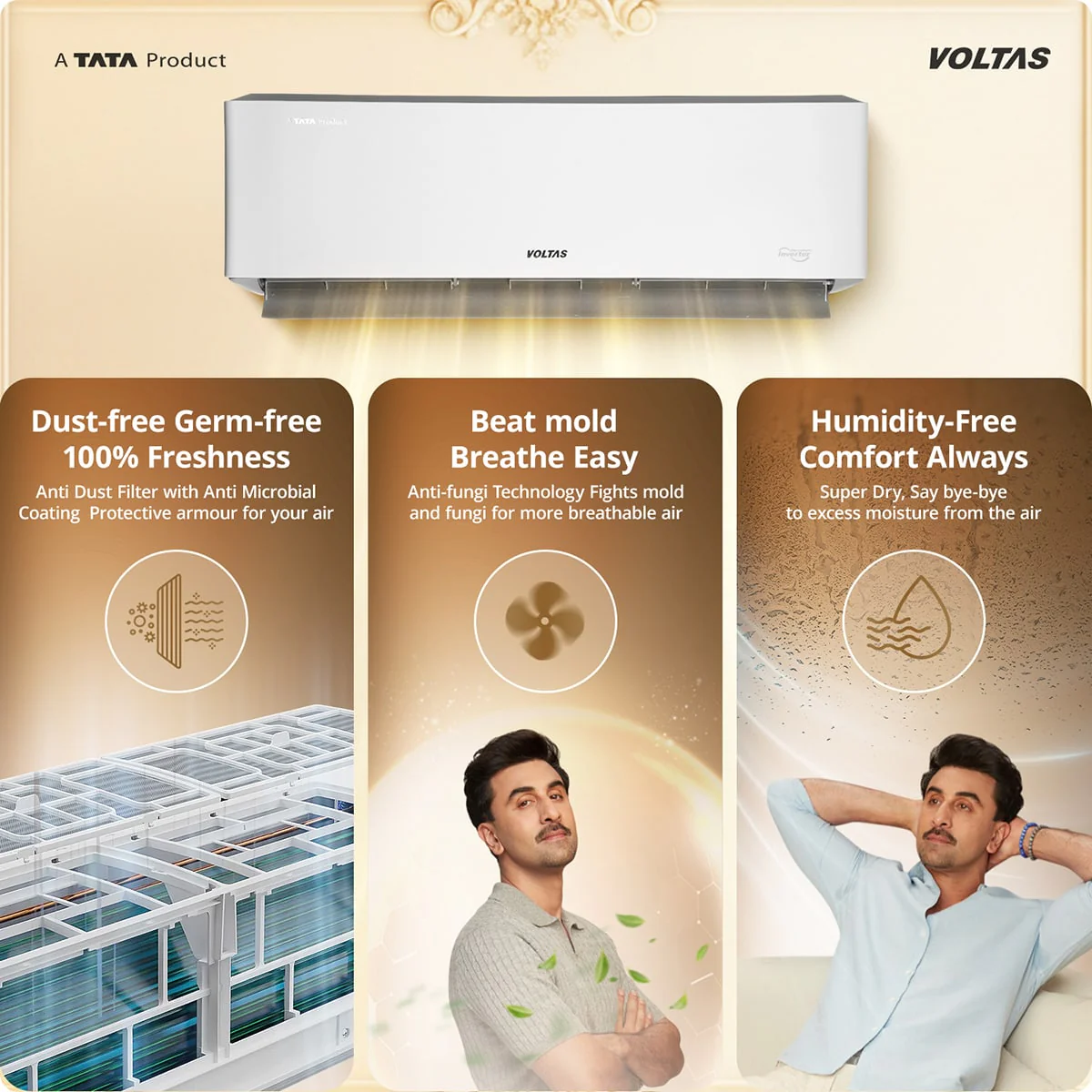 Voltas Split Air Conditioner, 1.5 Ton, 5 Star - 185INV Venus Luxe - Image 9