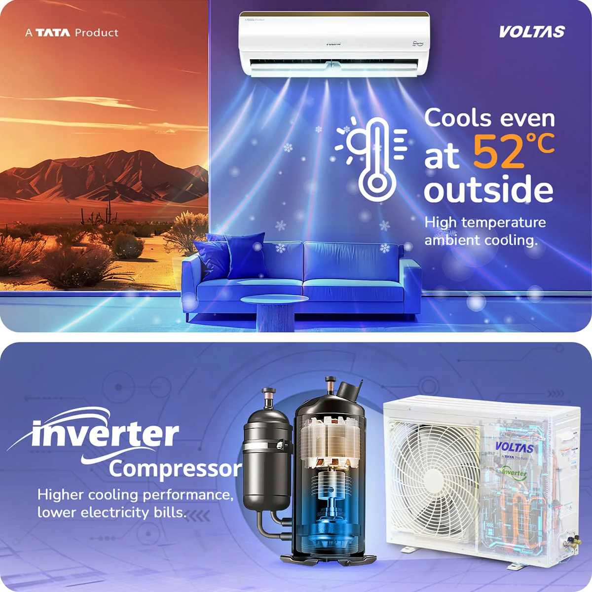 Voltas Split Air Conditioner, 1.5 Ton, 5 Star - 185INV Vertis Elite Gold - Image 7