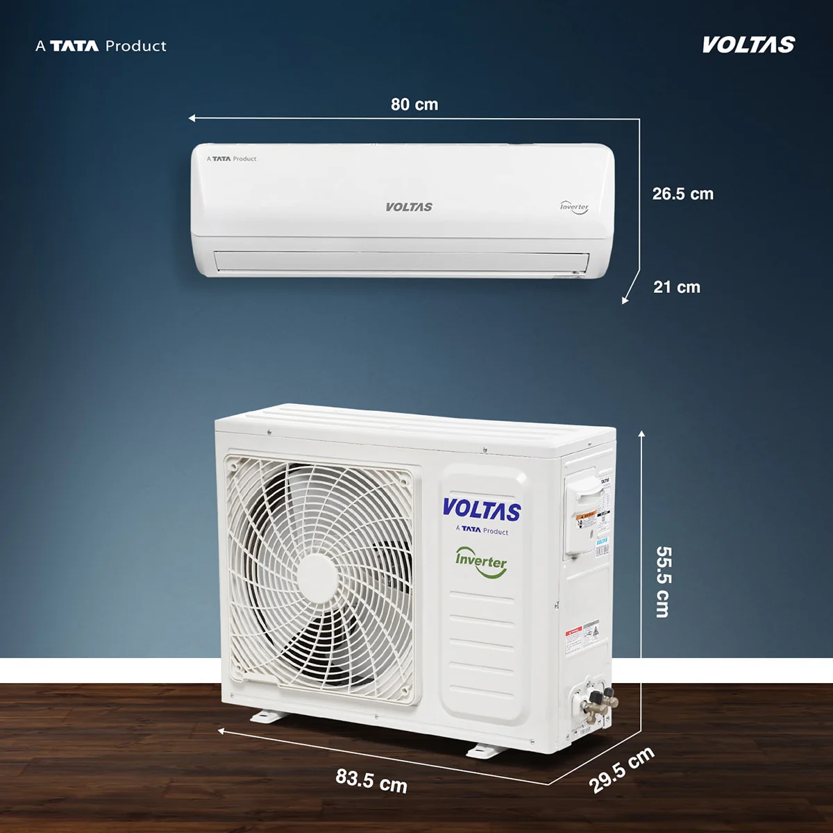 Voltas Split Air Conditioner, 1 Ton, 2 Star - 122FS Emerald - Image 4
