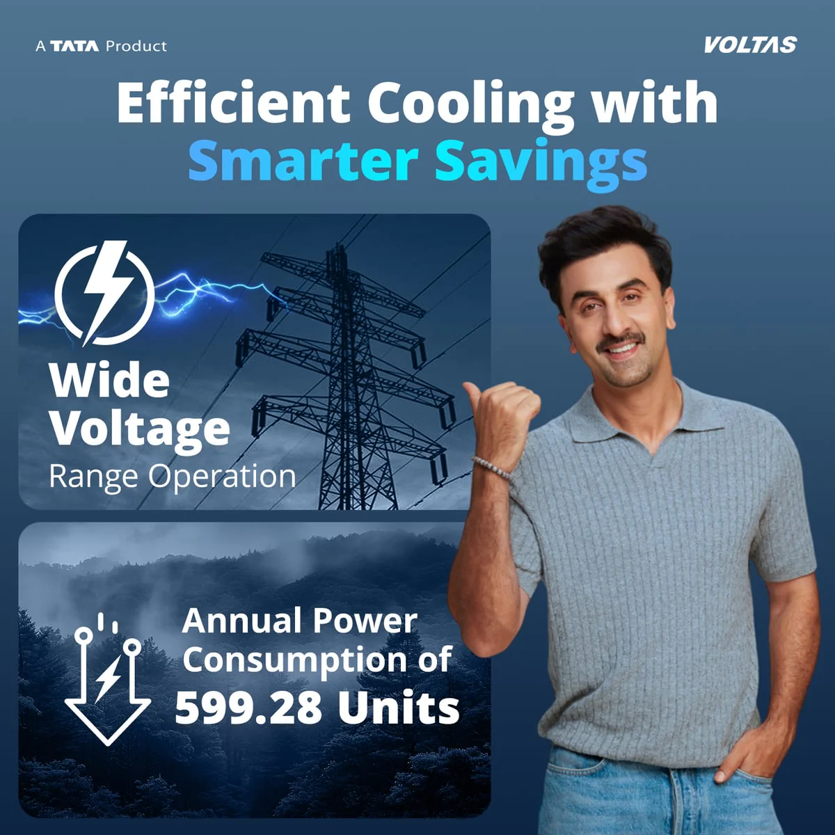 Voltas Split Air Conditioner, 1 Ton, 3 Star - 123INV Vectra Elegant - Image 11