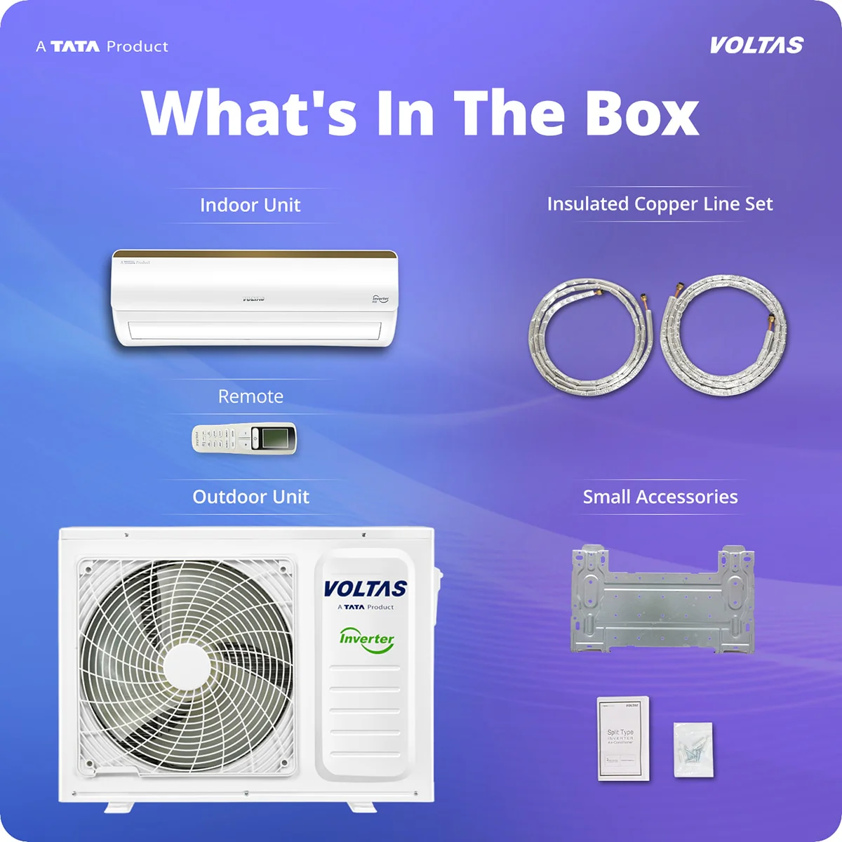 Voltas Split Air Conditioner, 1 Ton, 3 Star - 123INV Vertis Elite Gold - Image 17