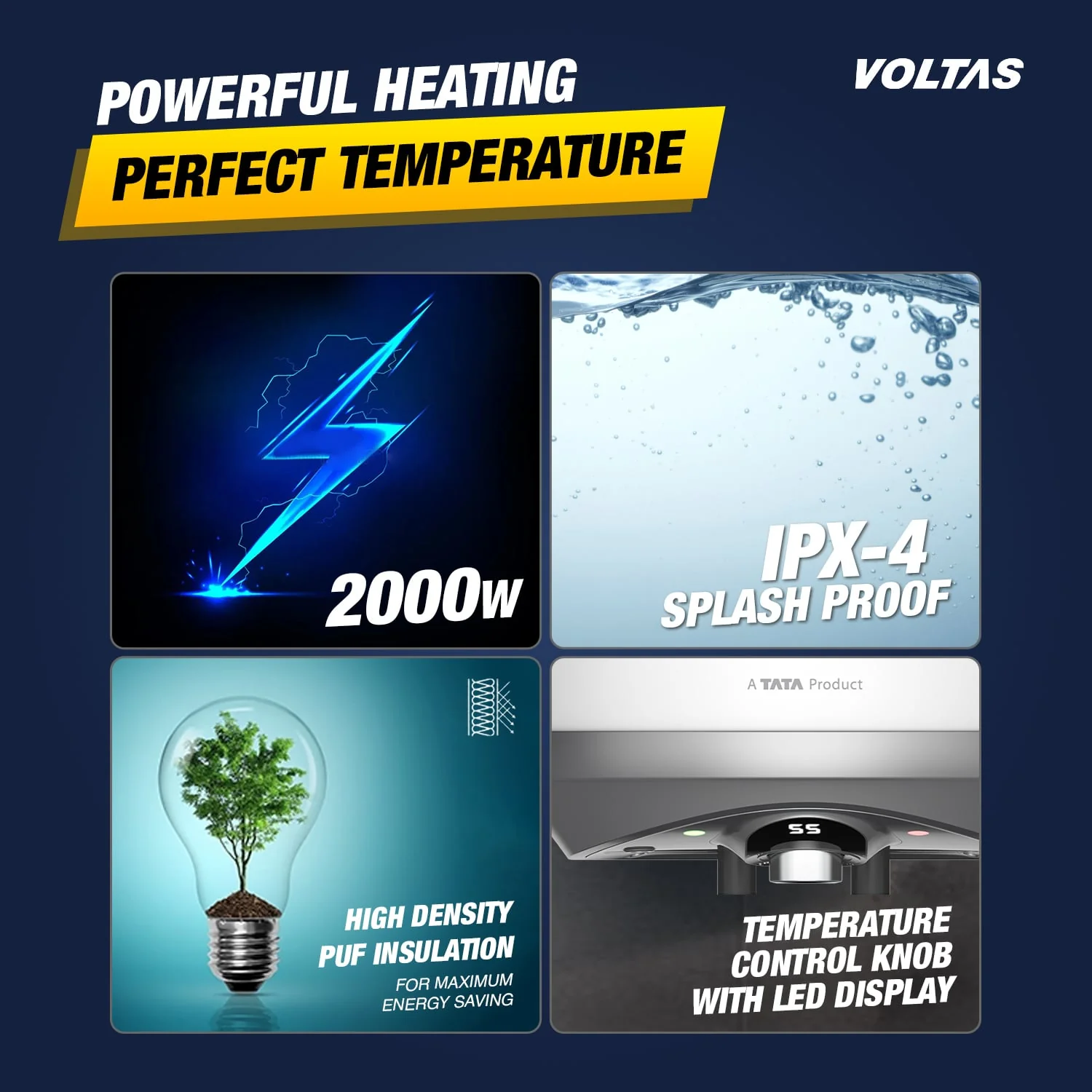 Voltas Ultimo Pro 5 Star Water Heater - 10L (2000 W) - Image 3