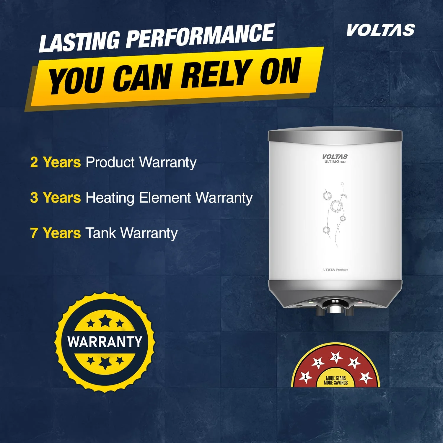 Voltas Ultimo PRO 5 Star Water Heater - 25L (2000 W) - Image 7