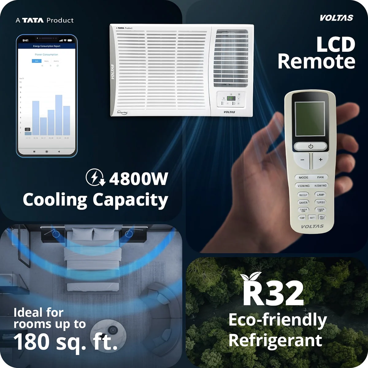 Voltas Window Air Conditioner, 1.5 Ton, 2 Star - 182FS Elite - Image 12