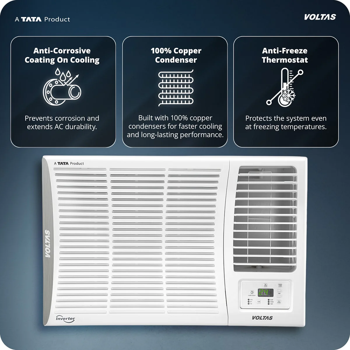 Voltas Window Air Conditioner, 1.5 Ton, 5 Star - 185INV Elite - Image 17
