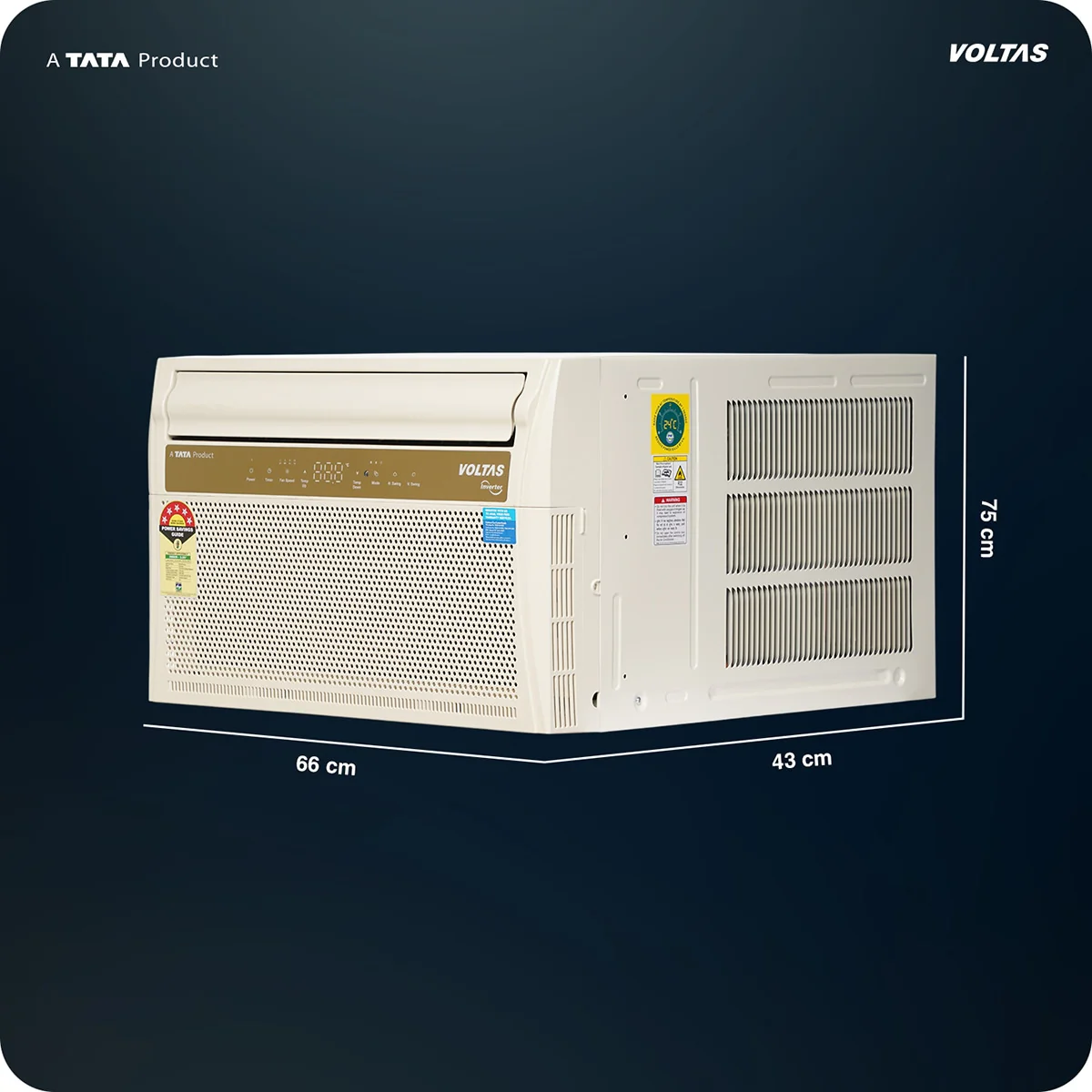 Voltas Window Air Conditioner, 1.5 Ton, 5 Star - 185INV Topaz - Image 4